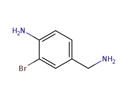 Molecular Structure of 42580-43-8 (2-Bromo-4-aminomethylaniline)