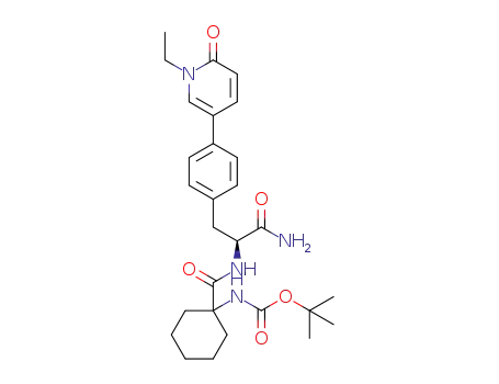 (S)-tert-butyl 1-(1-amino-3-(4-(1-ethyl-6-oxo-1,6-dihydropyridin-3-yl)phenyl)-1-oxopropan-2-ylcarbamoyl)cyclohexylcarbamate