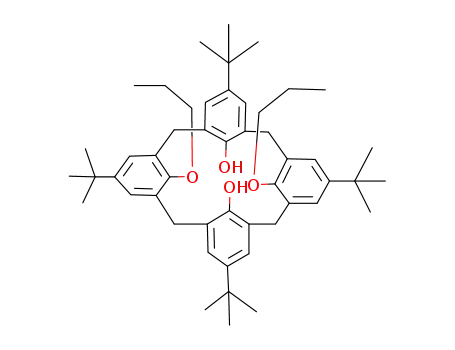 Molecular Structure of 137693-26-6 (25,27-dipropoxy-26,28-dihydroxy-p-t-butylcalix[4]arene)