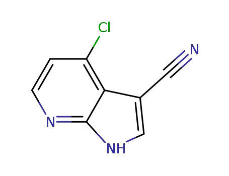 Molecular Structure of 920965-87-3 (4-Chloro-1H-pyrrolo[2,3-b]pyridine-3-carbonitrile)