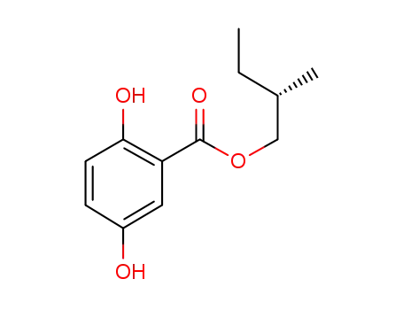Molecular Structure of 853993-12-1 ((2S)-2-methylbutyl 2,5-dihydroxybenzoate)