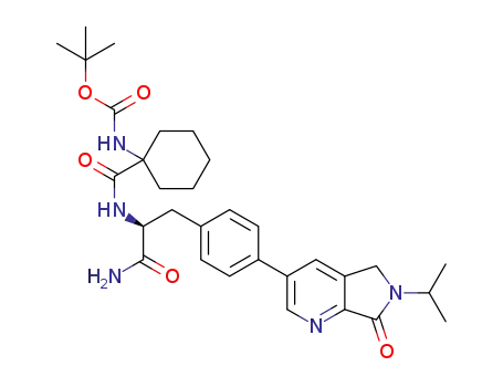 (S)-tert-butyl 1-(1-amino-3-(4-(6-isopropyl-7-oxo-6,7-dihydro-5H-pyrrolo[3,4-b]pyridin-3-yl)phenyl)-1-oxopropan-2-ylcarbamoyl)cyclohexylcarbamate