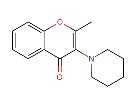Molecular Structure of 69932-38-3 (2-methyl-3-piperidin-1-yl-4H-chromen-4-one)