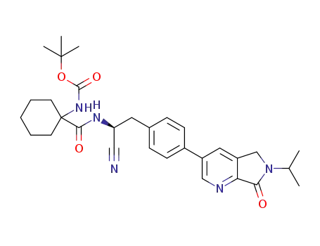 (S)-tert-butyl 1-(1-cyano-2-(4-(6-isopropyl-7-oxo-6,7-dihydro-5H-pyrrolo[3,4-b]pyridin-3-yl)phenyl)ethylcarbamoyl)cyclohexylcarbamate
