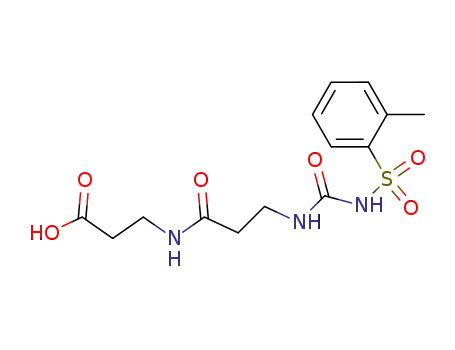 Molecular Structure of 400859-88-3 (b-Alanine, N-[[[(2-methylphenyl)sulfonyl]amino]carbonyl]-b-alanyl-)