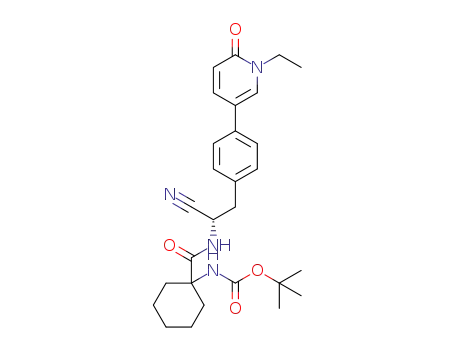 (S)-tert-butyl 1-(1-cyano-2-(4-(1-ethyl-6-oxo-1,6-dihydropyridin-3-yl)phenyl)ethylcarbamoyl)cyclohexylcarbamate