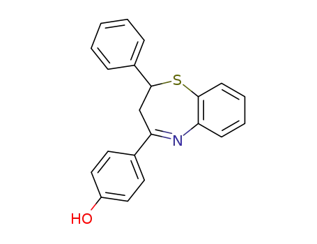 Molecular Structure of 64820-41-3 (4-(2-PHENYL-2,3-DIHYDRO-1,5-BENZOTHIAZEPIN-4-YL)PHENOL)