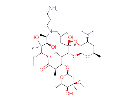 Molecular Structure of 92594-46-2 (9-deoxo-9a-aza-9a-demethyl-9a-(3-aminopropyl)-9a-homoerythromycin A)