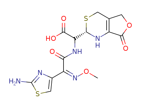 4H-Furo[3,4-d][1,3]thiazine-2-acetic acid,
a-[[(2-amino-4-thiazolyl)(methoxyimino)acetyl]amino]-1,2,5,7-tetrahydro
-7-oxo-(95480-64-1)