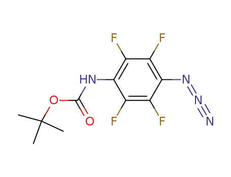 Molecular Structure of 294187-76-1 (4-(N-TERT-BUTOXYCARBONYLAMINO)TETRAFLUOROPHENYLAZIDE)