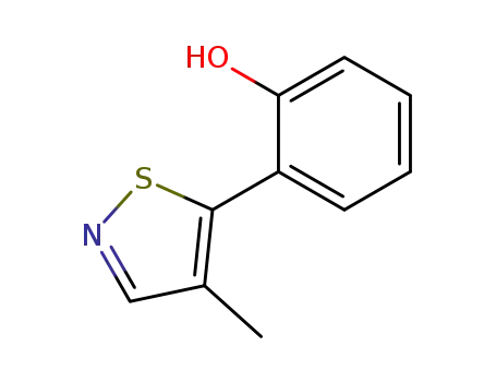 Molecular Structure of 89296-04-8 (Phenol, 2-(4-methyl-5-isothiazolyl)-)