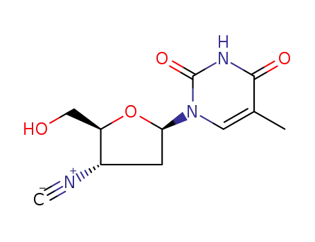Molecular Structure of 123533-12-0 (3'-isocyano-3'-deoxythymidine)