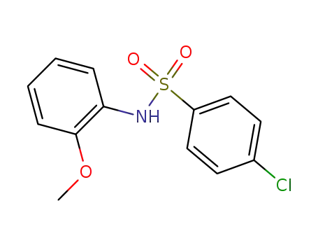 Molecular Structure of 7454-65-1 (4-chloro-N-(2-methoxyphenyl)benzenesulfonamide)