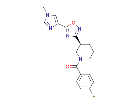 (4-fluoro-phenyl)-{(S)-3-[5-(1-methyl-1H-imidazol-4-yl)-[1,2,4]oxadiazol-3-yl]-piperidin-1-yl}-methanone