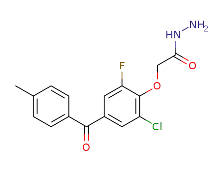 Molecular Structure of 1443038-11-6 (2-[4-(4-methylbenzoyl)-2-chloro-6-fluorophenoxy]acethydrazide)