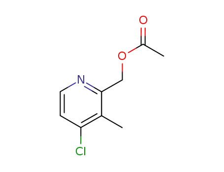 Molecular Structure of 59886-84-9 ((4-Chloro-3-methylpyridin-2-yl)methyl acetate)