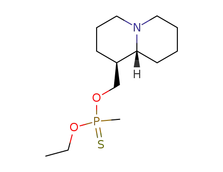 Methyl-phosphonothioic acid O-ethyl ester O-[(1S,9aR)-1-(octahydro-quinolizin-1-yl)methyl] ester