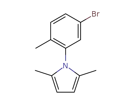 Molecular Structure of 1157455-13-4 (1-(5-bromo-2-methyl-phenyl)-2,5-dimethyl-pyrrole)