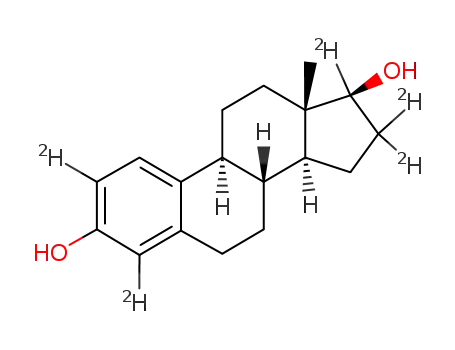 Molecular Structure of 221093-45-4 (17beta-Estradiol-2,4,16,16,17-D5)