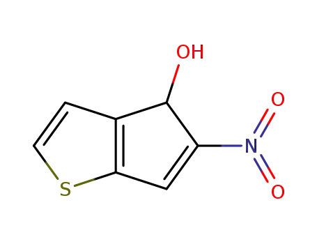 Molecular Structure of 33450-01-0 (4H-Cyclopenta[b]thiophene-4-ol, 5-nitro-)