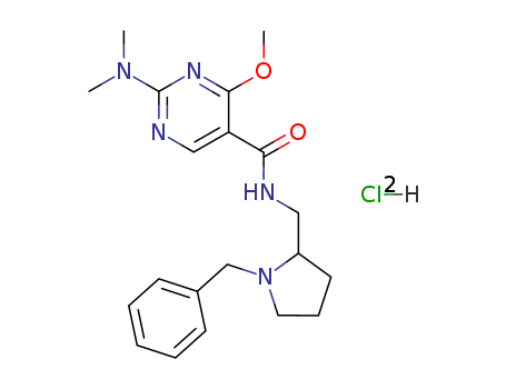 5-Pyrimidinecarboxamide,2-(dimethylamino)-4-methoxy-N-[[1-(phenylmethyl)-2-pyrrolidinyl]methyl]-,hydrochloride (1:2)