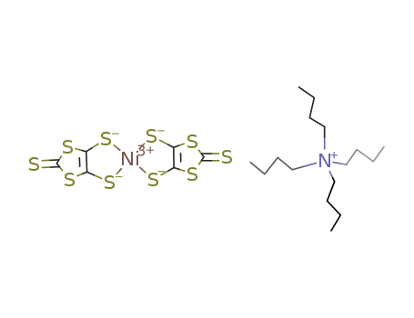 TETRA-N-BUTYLAMMONIUM BIS(1,3-DITHIOLE-2-THIONE-4,5-DITHIOLATO) NICKEL (III) COMPLEX