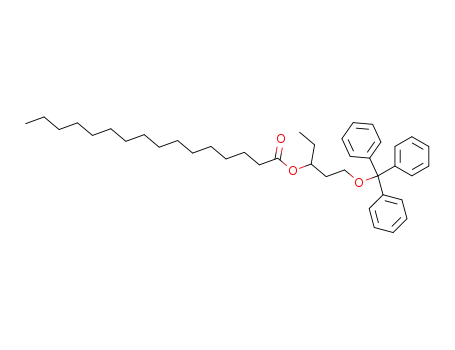 Molecular Structure of 7376-13-8 (1-Triphenylmethoxy-pentyl-<sup>(3)</sup>-palmitat)