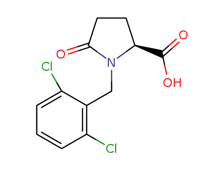 Molecular Structure of 59749-37-0 (1-(2,6-dichlorobenzyl)-5-oxo-L-proline)