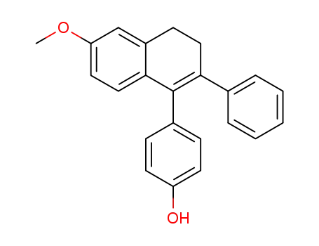 Molecular Structure of 1729-38-0 (4-(6-methoxy-2-phenyl-3,4-dihydronaphthalen-1-yl)phenol)