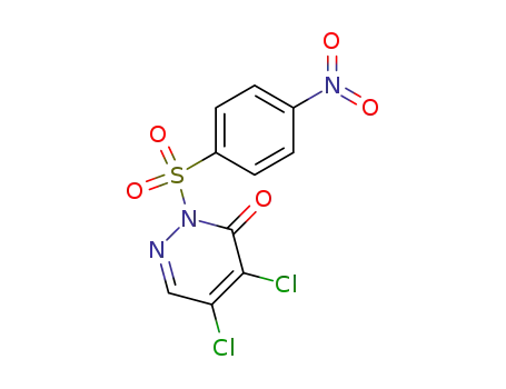 Molecular Structure of 155164-61-7 (4,5-dichloro-2-(4-nitrophenyl)sulfonyl-pyridazin-3-one)