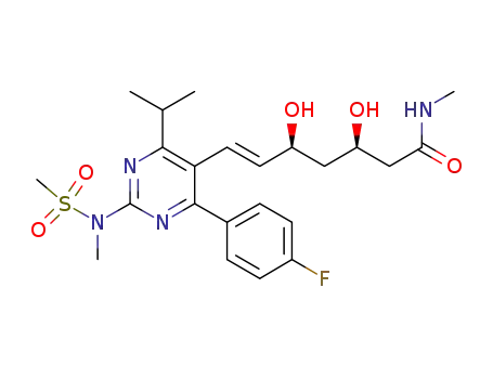6-Heptenamide,
7-[4-(4-fluorophenyl)-6-(1-methylethyl)-2-[methyl(methylsulfonyl)amino]-5
-pyrimidinyl]-3,5-dihydroxy-N-methyl-, (3R,5S,6E)-