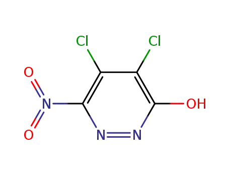 Molecular Structure of 13645-43-7 (4,5-Dichloro-6-nitro-2,3-dihydropyridazin-3-one)