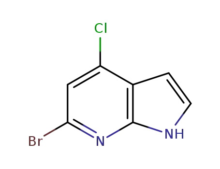 Molecular Structure of 1000340-64-6 (6-BROMO-4-CHLORO-7-AZAINDOLE)