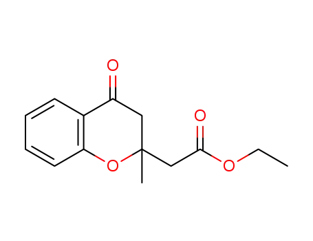 Molecular Structure of 62756-42-7 (2H-1-Benzopyran-2-acetic acid, 3,4-dihydro-2-methyl-4-oxo-, ethyl
ester)
