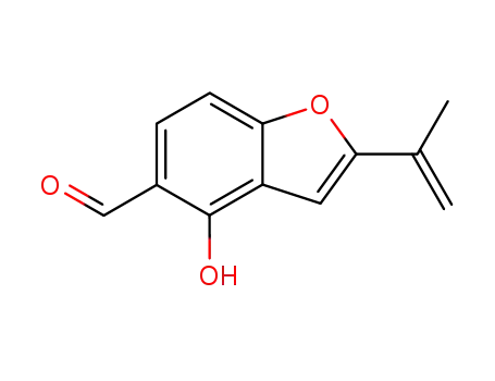 5-Benzofurancarboxaldehyde, 4-hydroxy-2-(1-methylethenyl)-