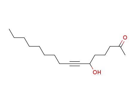 Molecular Structure of 41368-22-3 (6-hydroxy-hexadec-7-yn-2-one)