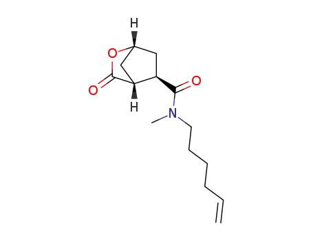 Molecular Structure of 862174-98-9 (2-Oxabicyclo[2.2.1]heptane-5-carboxamide,
N-5-hexenyl-N-methyl-3-oxo-, (1R,4R,5R)-)