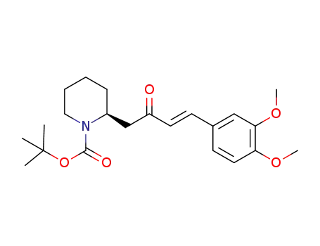 (+)-(E)-tert-butyl 2-(4-(3,4-dimethoxyphenyl)-2-oxobut-3-enyl)piperidine-1-carboxylate