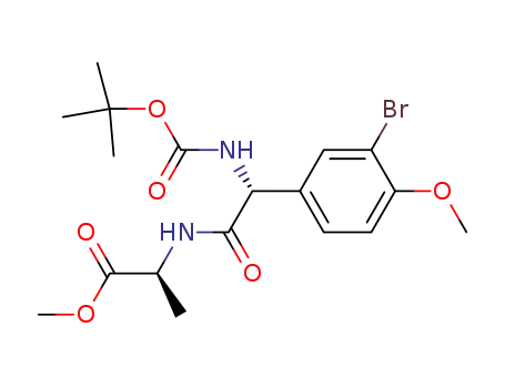 L-Alanine,
N-[D-2-(3-bromo-4-methoxyphenyl)-N-[(1,1-dimethylethoxy)carbonyl]glyc
yl]-, methyl ester