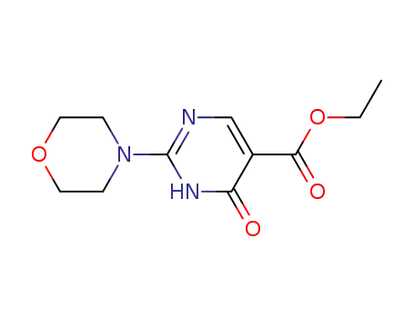 Molecular Structure of 25693-41-8 (ETHYL 4-HYDROXY-2-MORPHOLINOPYRIMIDINE-5-CARBOXYLATE)