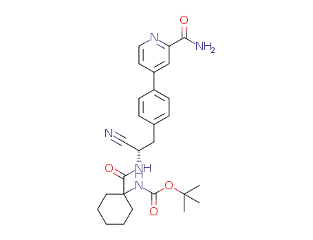 (S)-tert-butyl 1-(2-(4-(2-carbamoylpyridin-4-yl)phenyl)-1-cyanoethylcarbamoyl)cyclohexylcarbamate