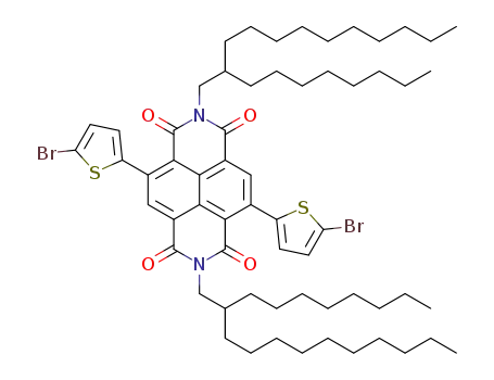 Molecular Structure of 1178586-27-0 (2,6-bis(2-bromothien-5-yl)naphthalene-1,4,5,8-tetracarboxylic-N,N'-bis(2-octyldodecyl) diimide)