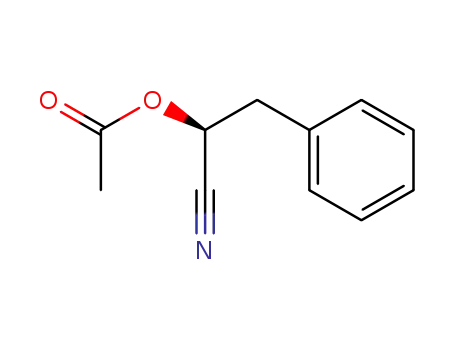 Molecular Structure of 111946-63-5 (Benzenepropanenitrile, a-(acetyloxy)-, (S)-)