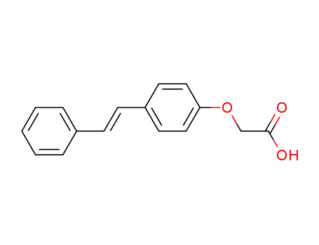 Molecular Structure of 19882-38-3 (Acetic acid, [4-[(1E)-2-phenylethenyl]phenoxy]-)