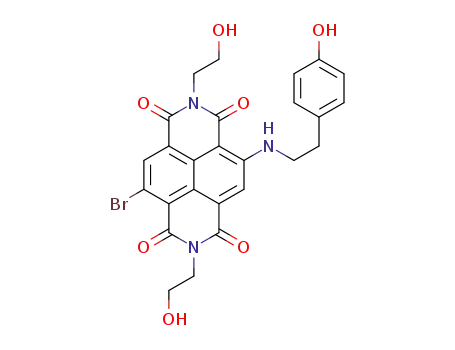 N,N'-bis(2-hydroxyethyl)-2-bromo-6-(2-(4-hydroxyphenyl)ethylamino)-1,4,5,8-tetracarboxylic acid 1,8:4,5-diimide