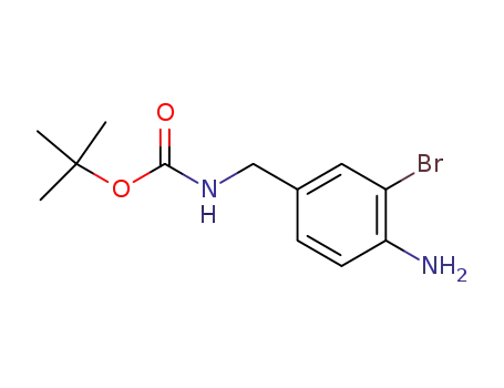Molecular Structure of 882671-52-5 (tert-butyl N-(4-amino-3-bromobenzyl)carbamate)