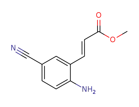 Molecular Structure of 690664-24-5 ((E)-methyl 3-(2-amino-5-cyanophenyl)acrylate)