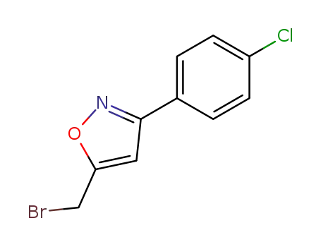 Molecular Structure of 5300-92-5 (5-(BROMOMETHYL)-3-(4-CHLOROPHENYL)ISOXAZOLE)