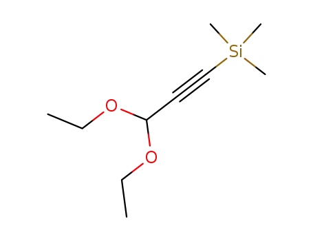 Molecular Structure of 87219-80-5 (3-TRIMETHYLSILYLPROPARGYL ALDEHYDE DIETHYL ACETAL)