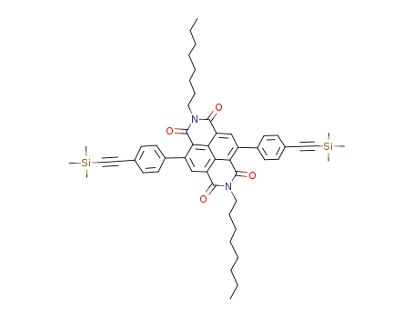 N,N'-dioctyl-2,6-(4'-trimethylsilylethynylphenyl)naphthalene-1,4,5,8-tetracarboxylic acid bisimide
